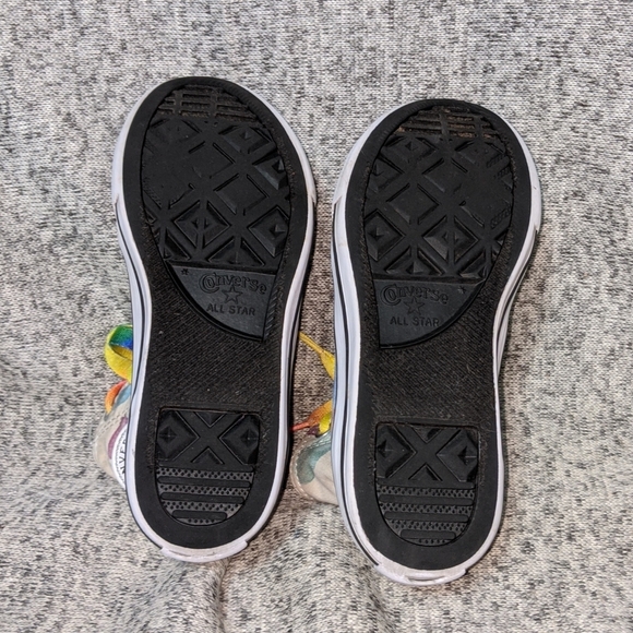 Converse All Star Kid's Rainbow Bubbles Hi Tops - Picture 8 of 9